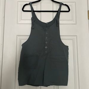Cute little overall shorts with adjustable tie up straps